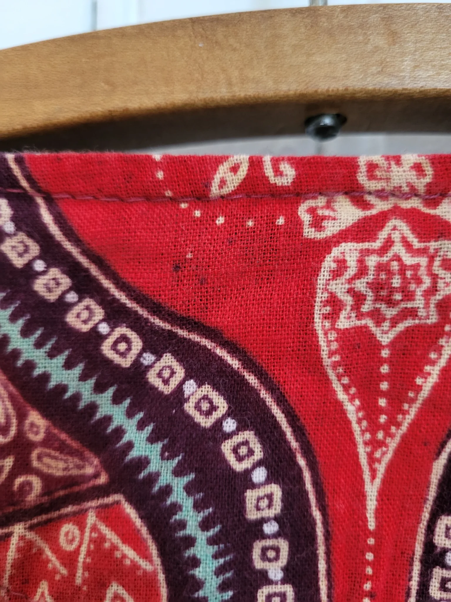 Image for Authentic 70s Vintage Boho Burgundy Dashiki Tunic hippie