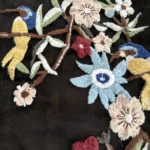Thumbnail for ZARA – Black sheer jumper embroidered with flowers and hummingbirds (size M, Women’s)