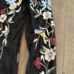 Thumbnail for ZARA – Black sheer jumper embroidered with flowers and hummingbirds (size M, Women’s)