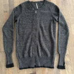 Featured thumbnail for Free People – Dark grey knitted jumper with zip (women’s, TP/XS)