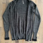 Thumbnail for Free People – Dark grey knitted jumper with zip (women’s, TP/XS)