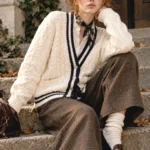 Featured thumbnail for Lauren ralph lauren Vintage Linen and cotton cable knit tennis cardigan