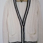 Thumbnail for Lauren ralph lauren Vintage Linen and cotton cable knit tennis cardigan