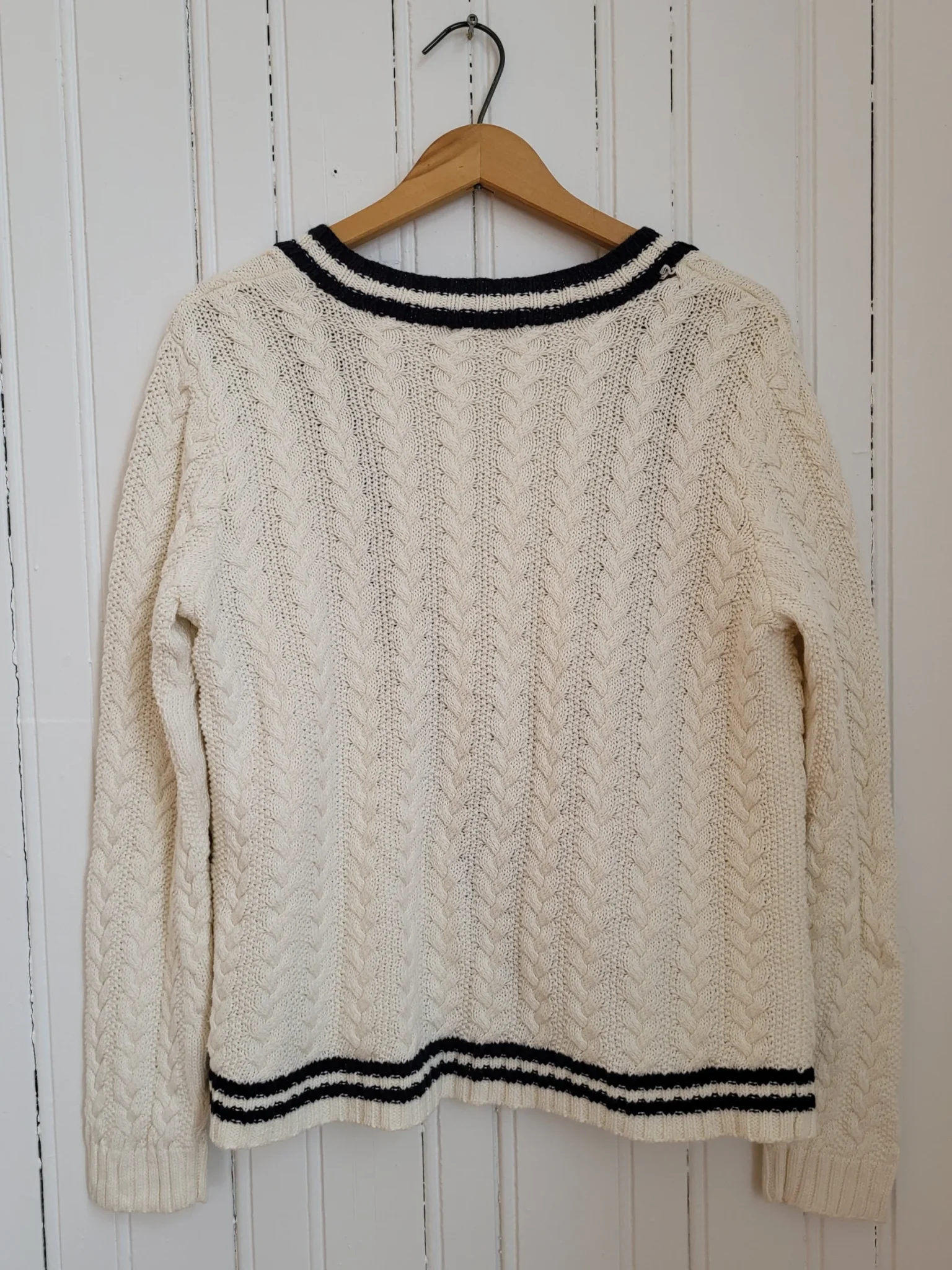 Image for Lauren ralph lauren Vintage Linen and cotton cable knit tennis cardigan