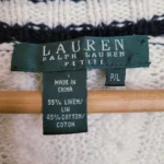 Thumbnail for Lauren ralph lauren Vintage Linen and cotton cable knit tennis cardigan
