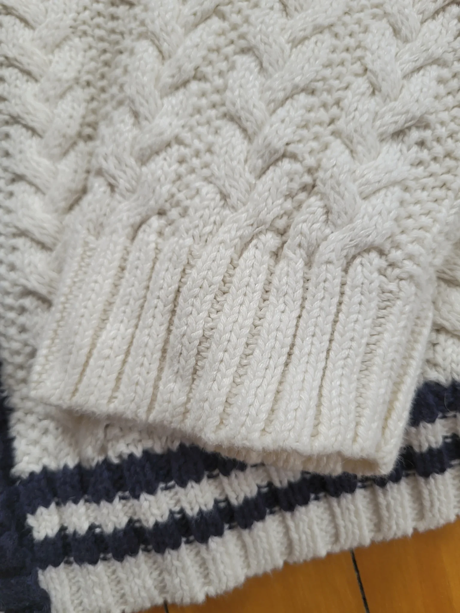 Image for Lauren ralph lauren Vintage Linen and cotton cable knit tennis cardigan