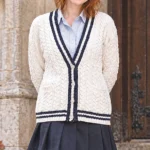 Thumbnail for Lauren ralph lauren Vintage Linen and cotton cable knit tennis cardigan