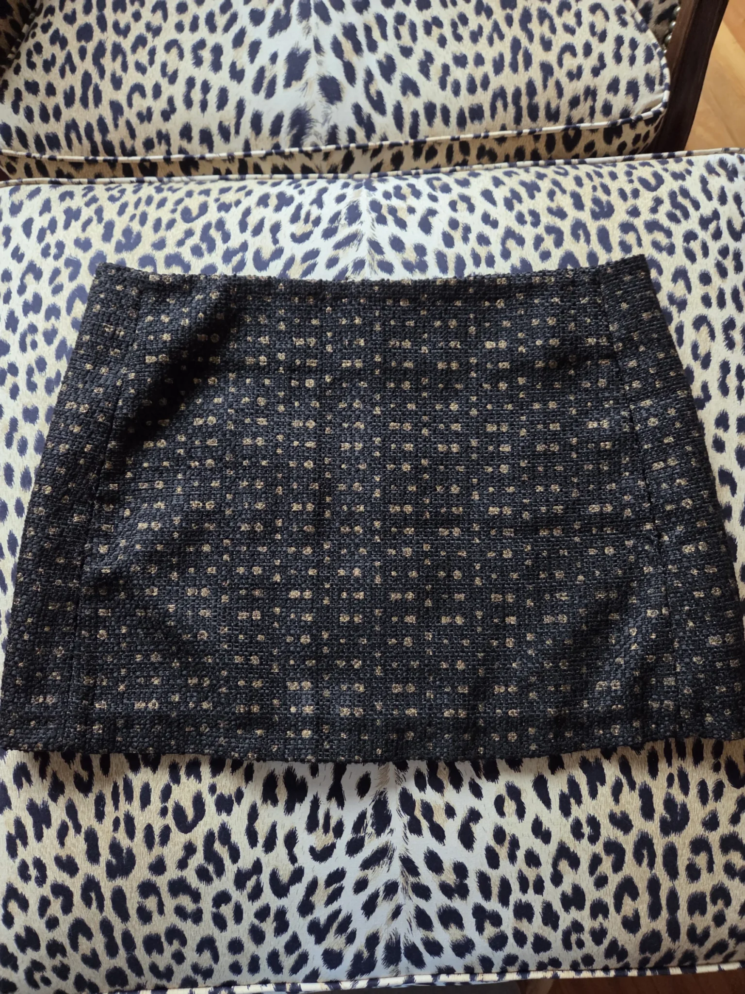 Image for Sézane Mini jupe élégante noire et beige