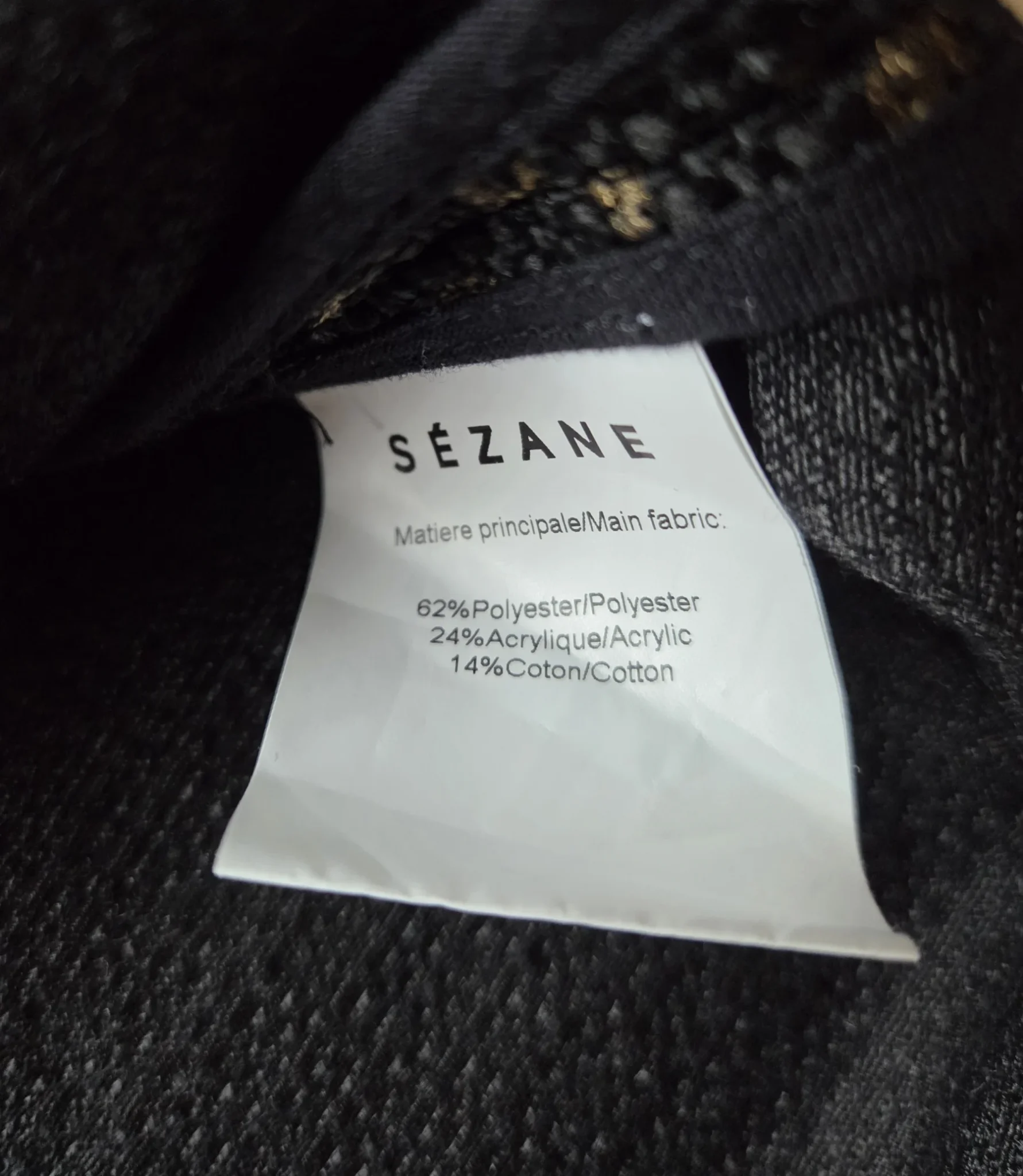 Image for Sézane Mini jupe élégante noire et beige