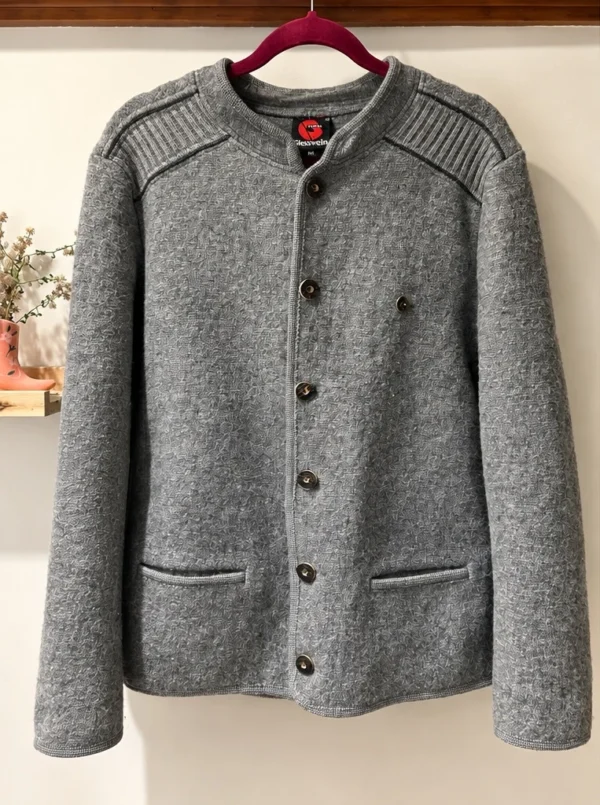 Featured image for Giesswein – Cardigan autrichien gris chiné | Taille 52