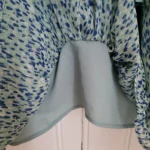 Thumbnail for NWT Zara Tie Neck long sleeves Ruffled Tiered Mini Dress Green Blue Teal
