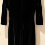 Thumbnail for Brooks Brothers black velvet dress – Elegant drape