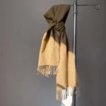 Featured thumbnail for Vintage scarf from the 1990s in warm camel-brown wool