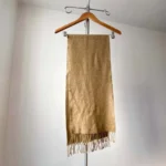 Thumbnail for Vintage scarf from the 1990s in warm camel-brown wool
