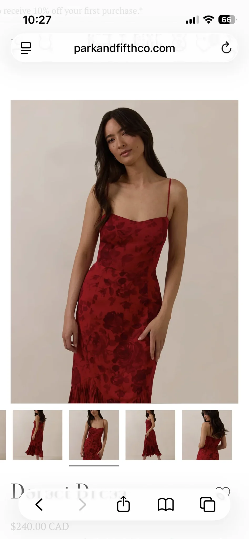 Image for Elegant, floral midi dress