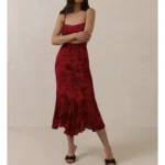Thumbnail for Elegant, floral midi dress