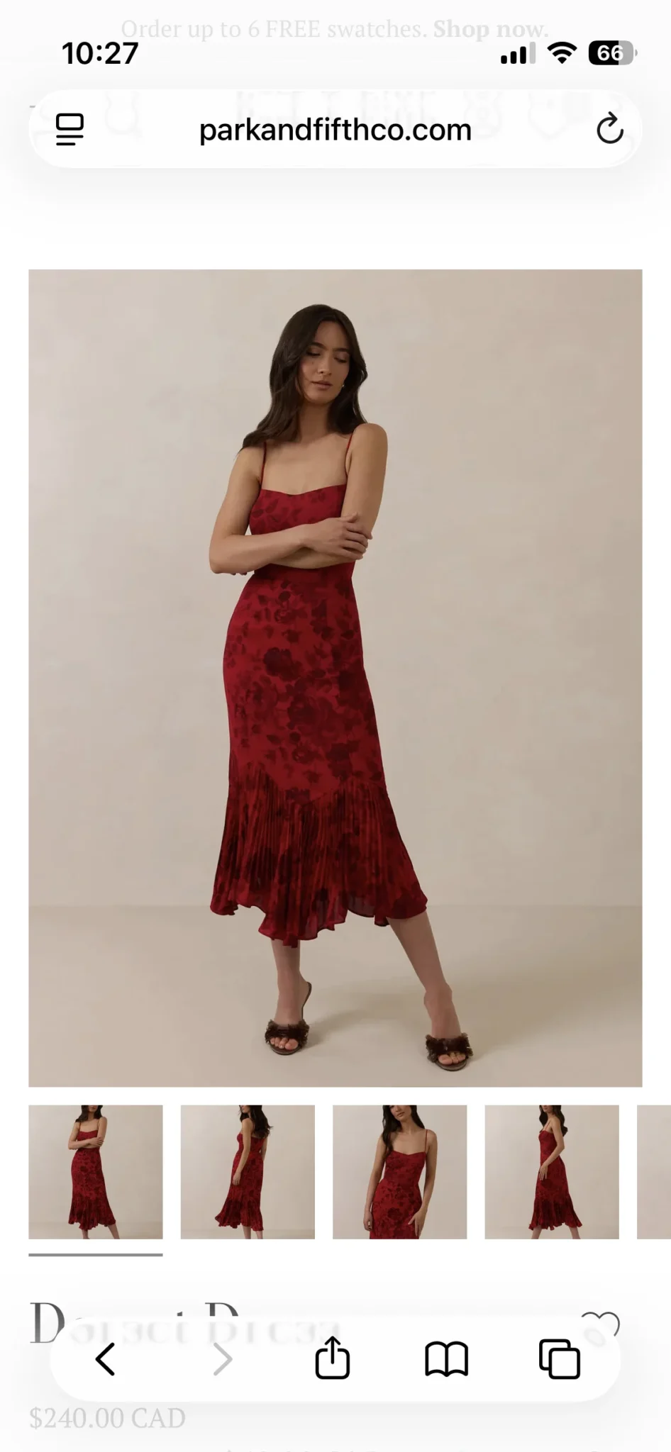 Image for Elegant, floral midi dress