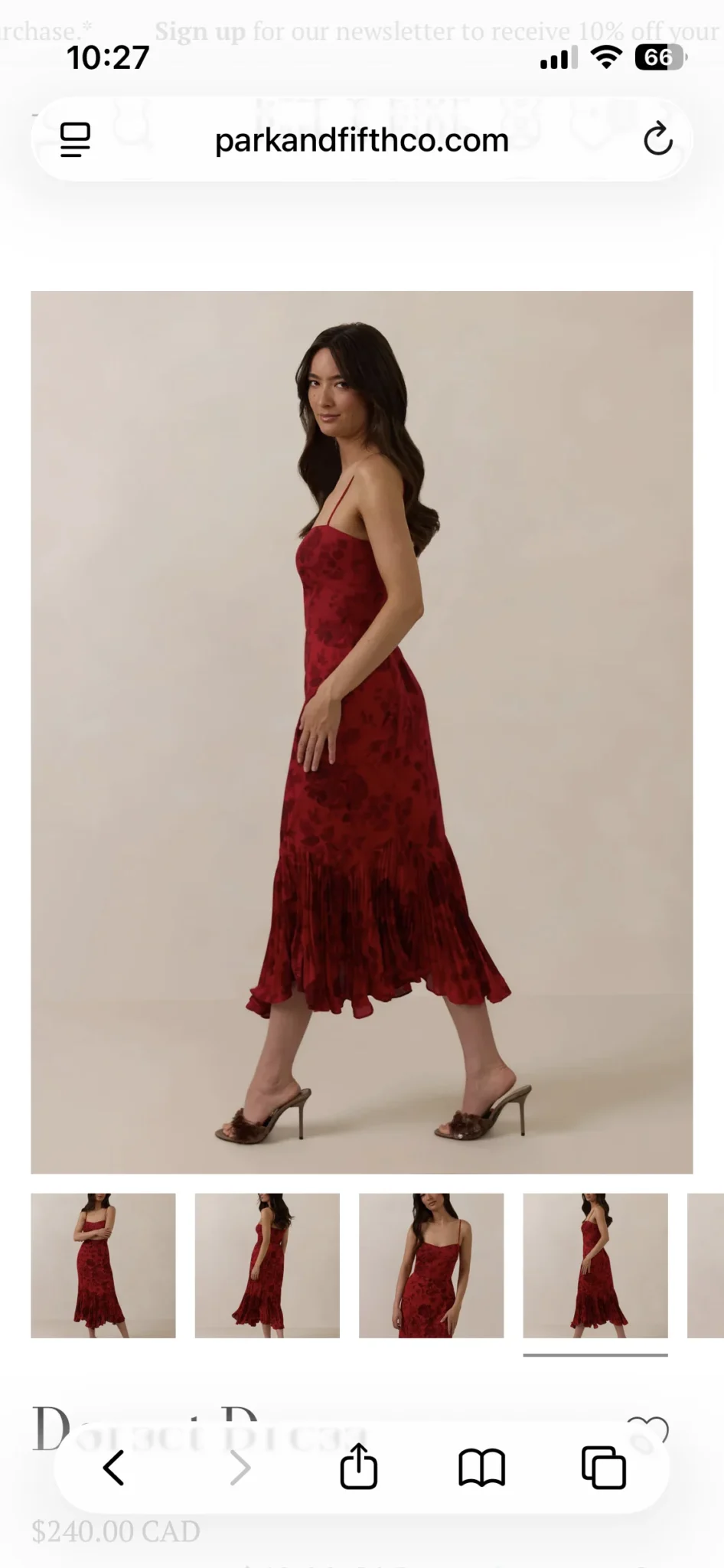 Image for Elegant, floral midi dress