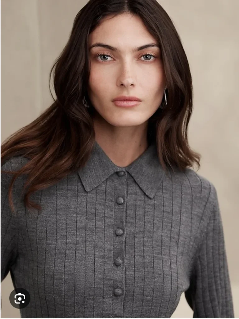 Image for Merino wool polo shirt