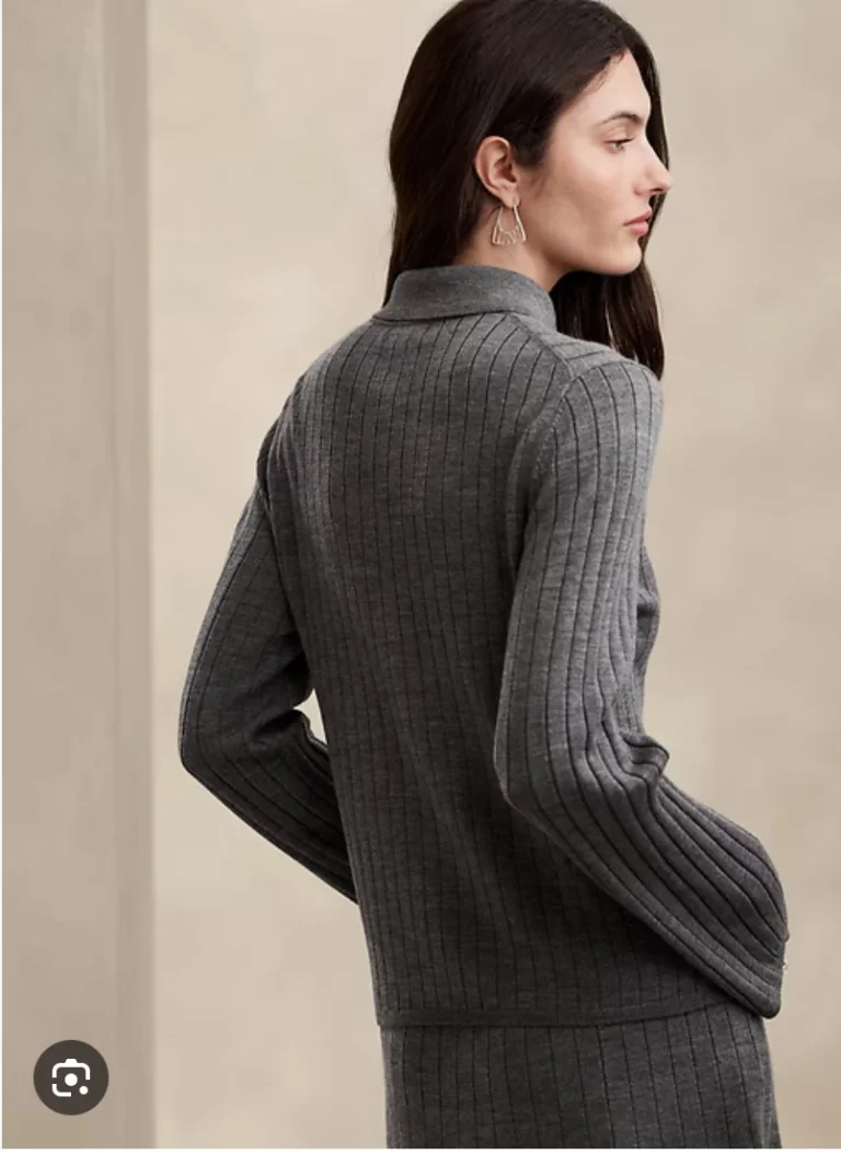 Image for Merino wool polo shirt