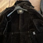 Thumbnail for Chocolate-coloured Reversed Sheepskin Aviator Coat – Size L (Excellent condition)