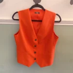 Thumbnail for Sleeveless orange blazer