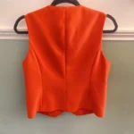 Thumbnail for Sleeveless orange blazer