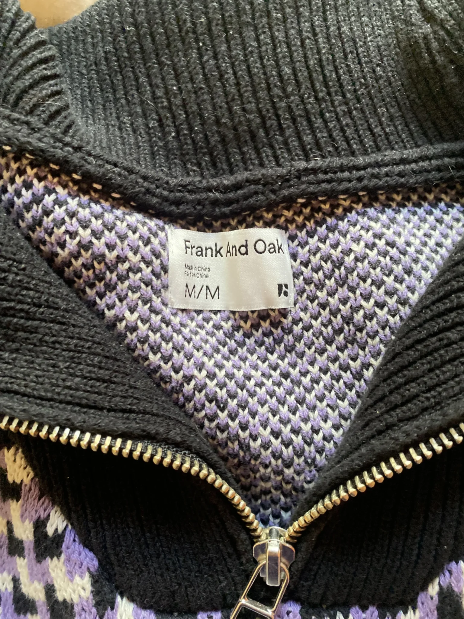 Image for Mauve, black and white jumper
