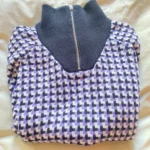 Thumbnail for Mauve, black and white jumper