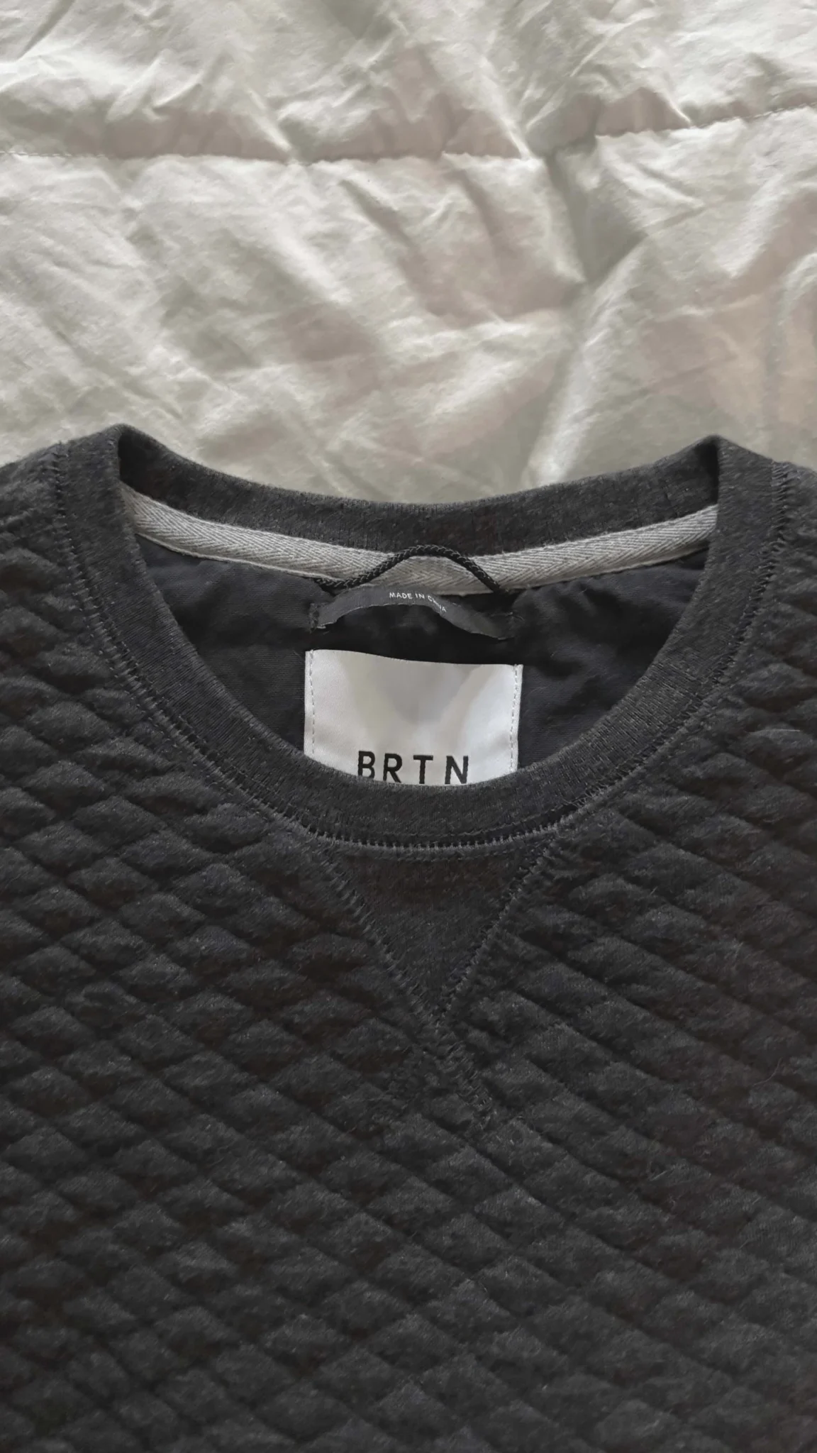 Image for Dark grey Brixton quilted jumper