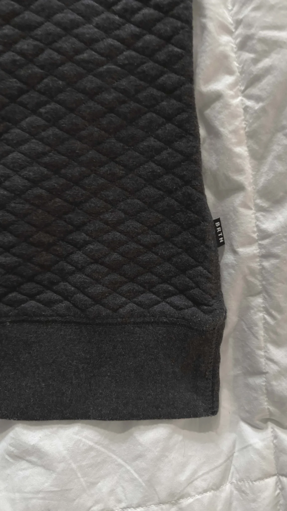 Image for Dark grey Brixton quilted jumper