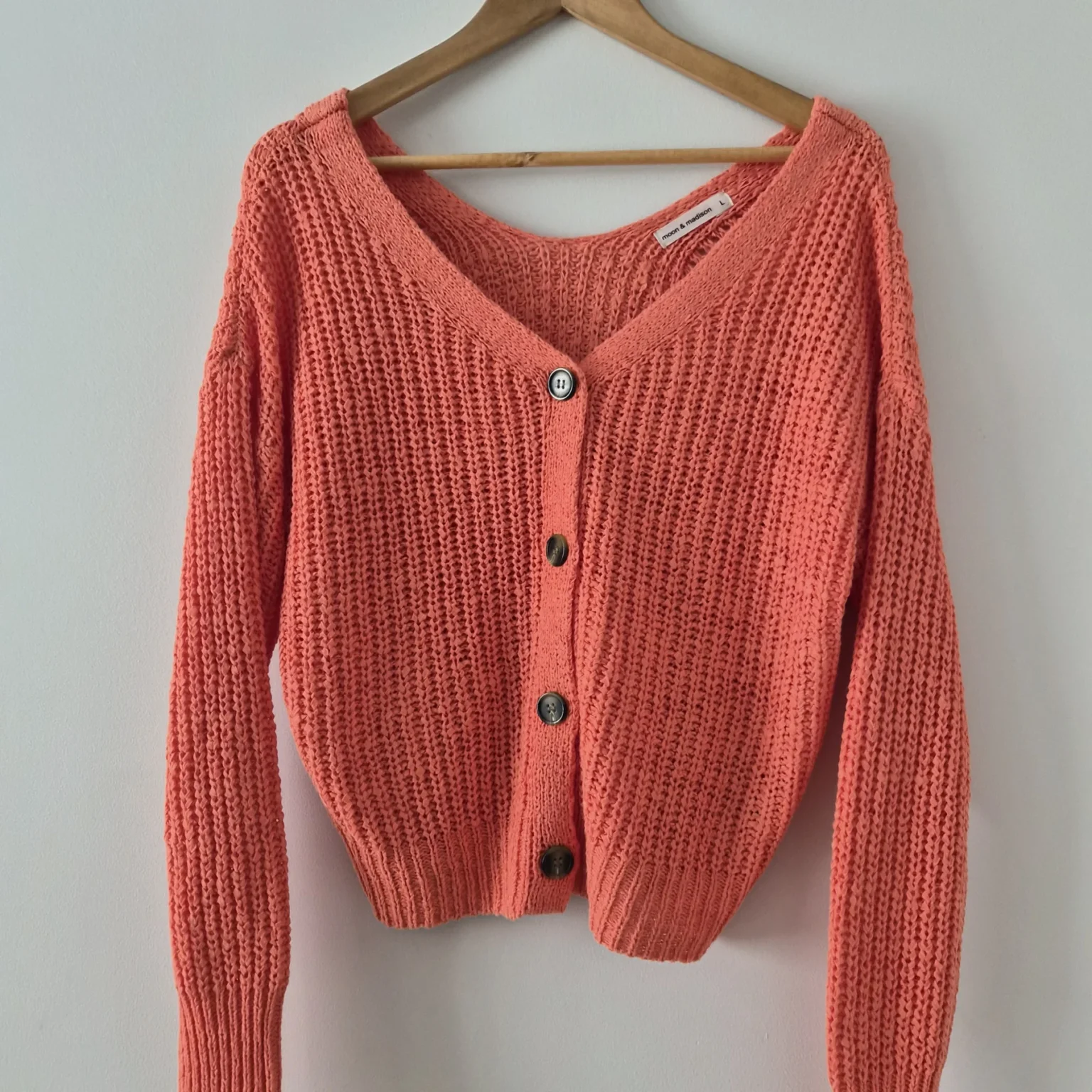 Image for Openwork knitted cardigan