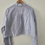 Thumbnail for Striped crop top with silver buttons