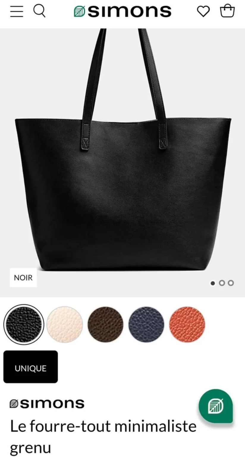 Image for Minimalist, textured tote bag by Simons