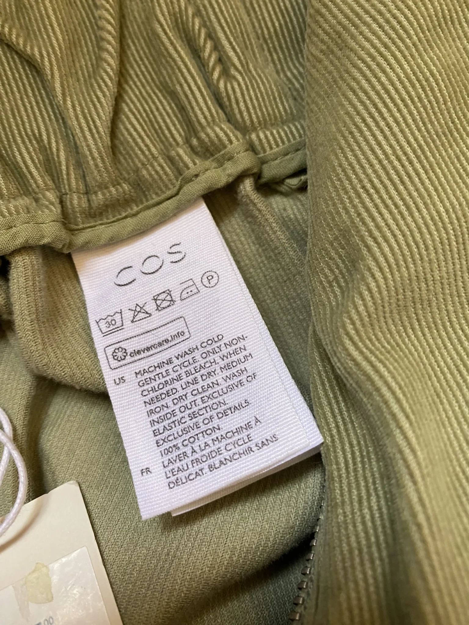 Image for COS corduroy trousers
