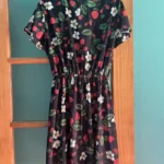Thumbnail for Black Short Dress with Strawberries