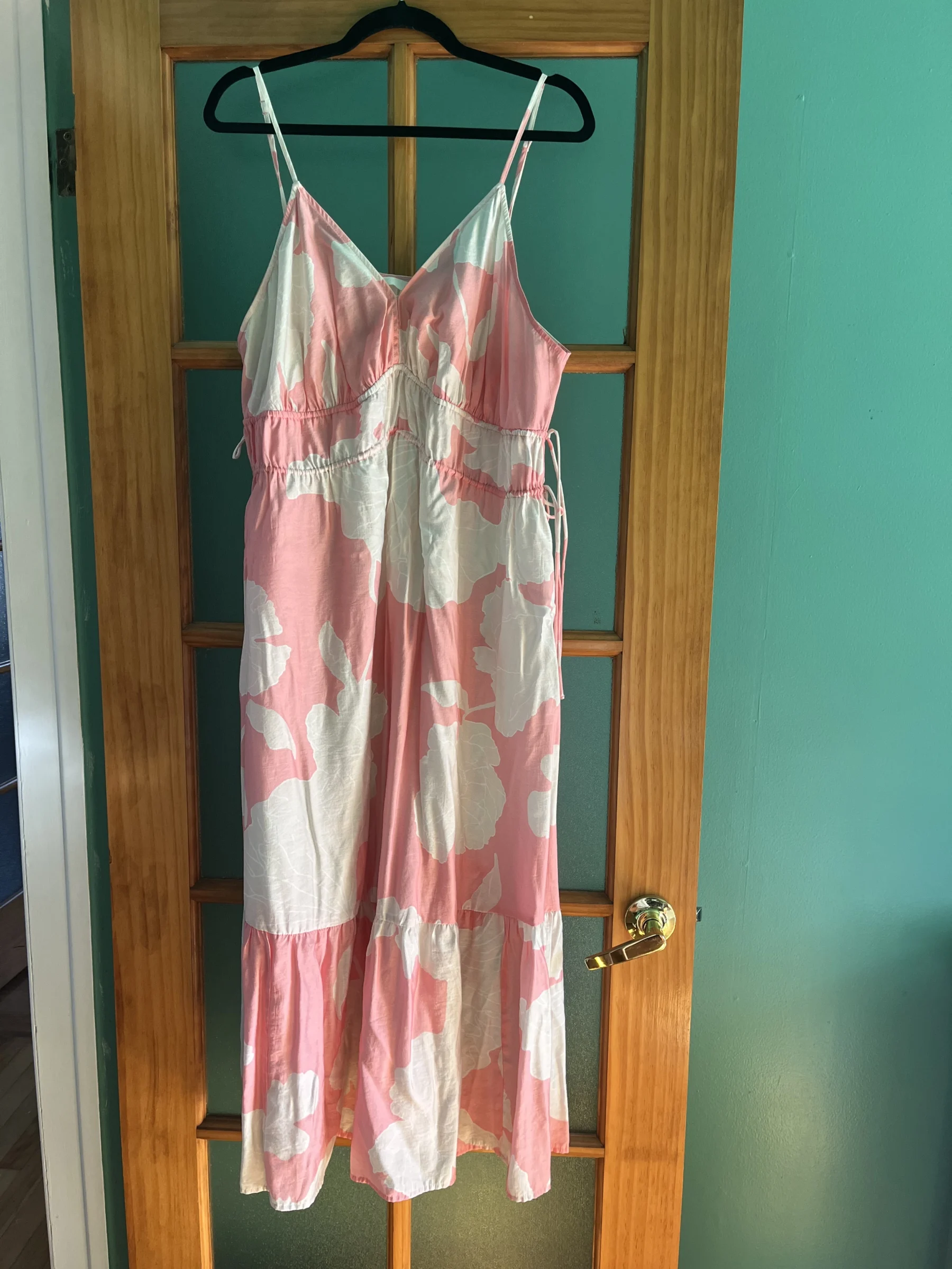 HM Long White and Pink Dress HM seconde main