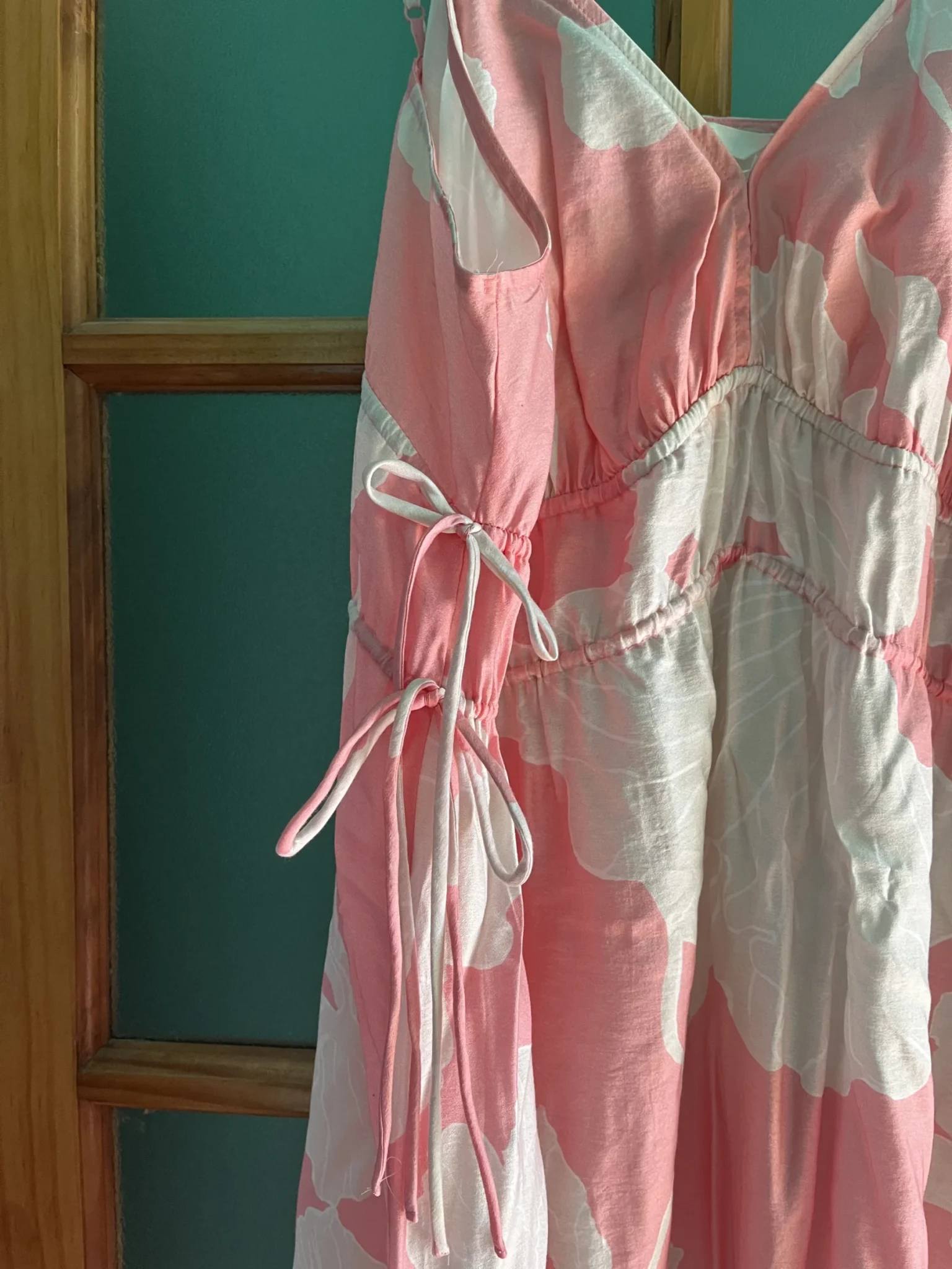 Image for HM Long White and Pink Dress