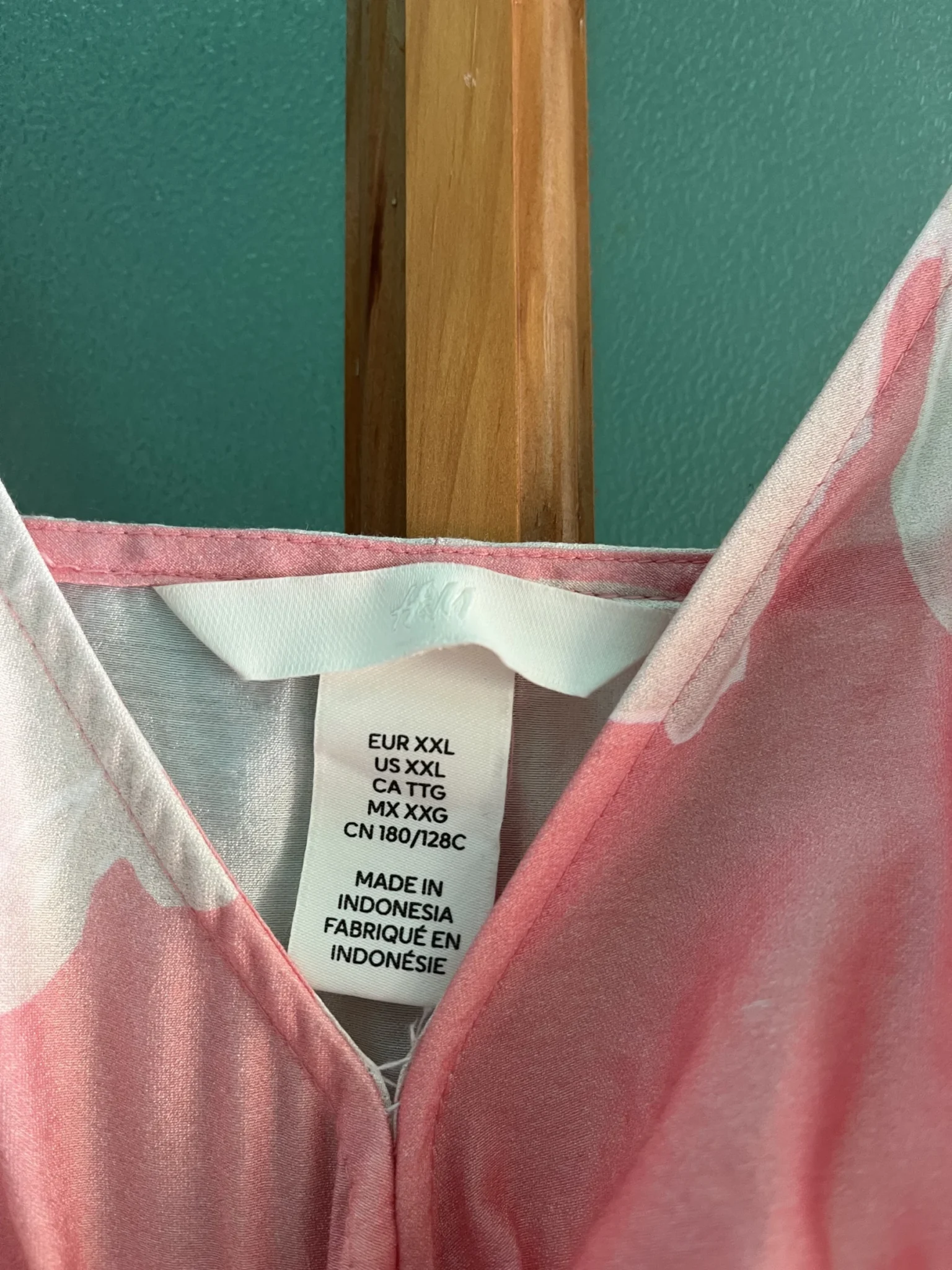 Image for HM Long White and Pink Dress