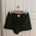 Thumbnail for Aritzia women’s forest green fleece shorts, size M