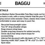 Thumbnail for Baggu Medium Reversible Nylon Tote