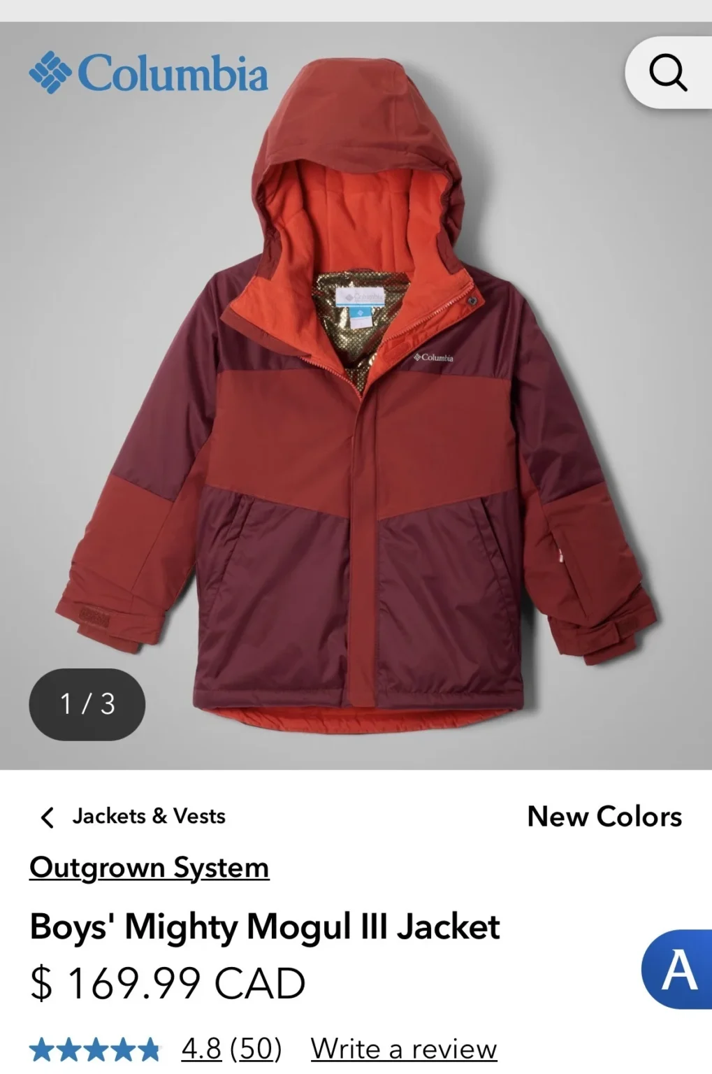 Image for Columbia Mighty Mogul winter coat