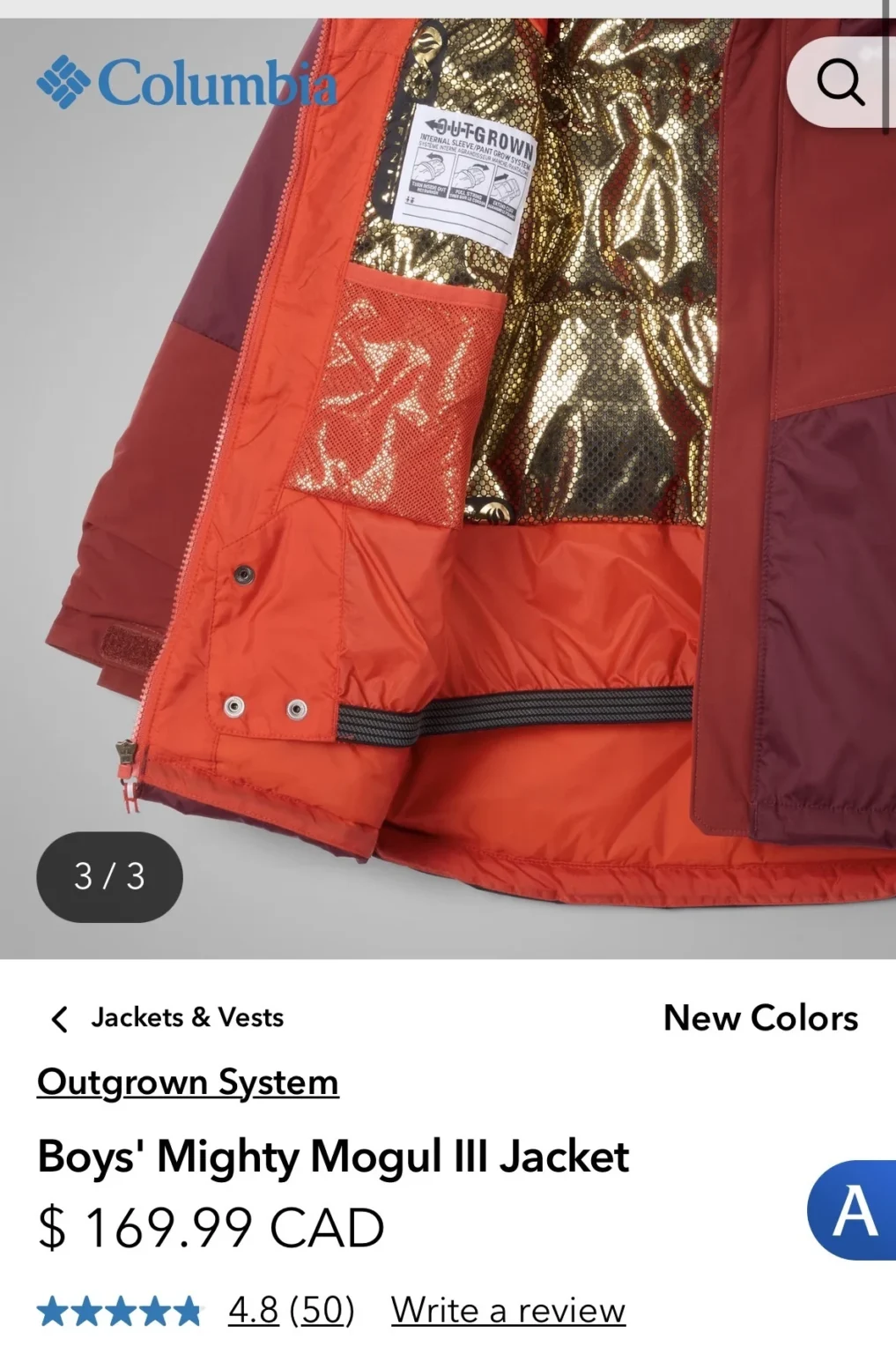 Image for Columbia Mighty Mogul winter coat