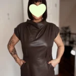 Thumbnail for Vegan leather dress