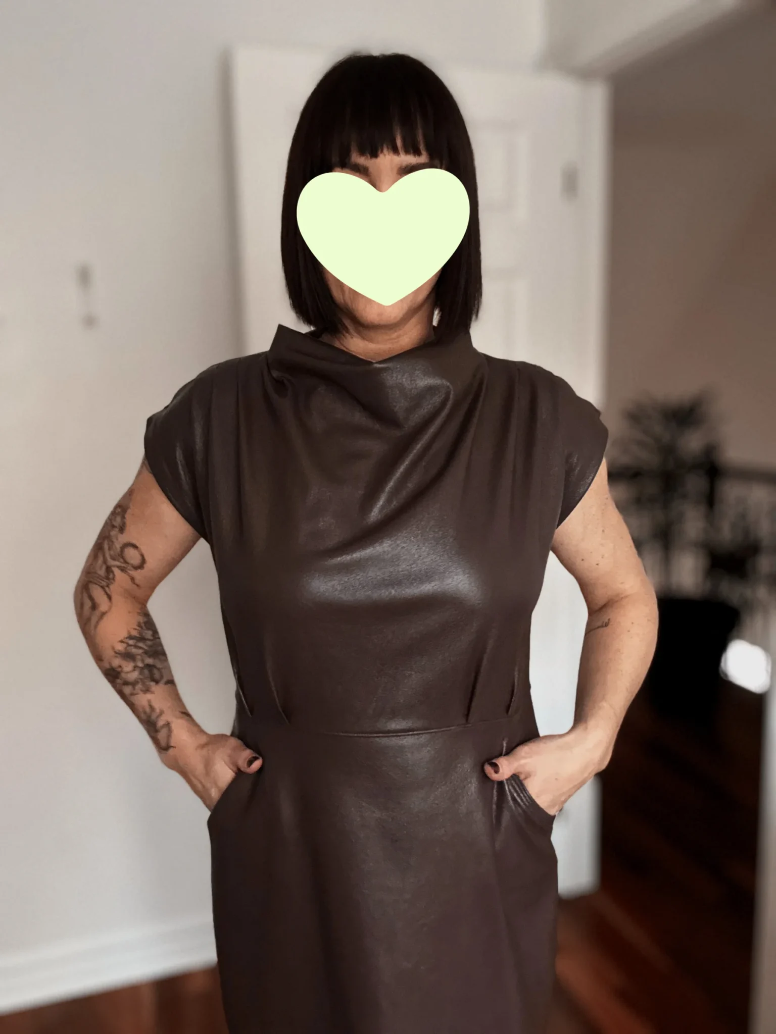 Image for Vegan leather dress