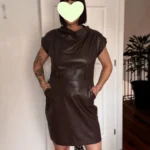 Thumbnail for Vegan leather dress