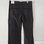 Thumbnail for Pantalon cargo noir à jambe large RFM (Royalty For Me)