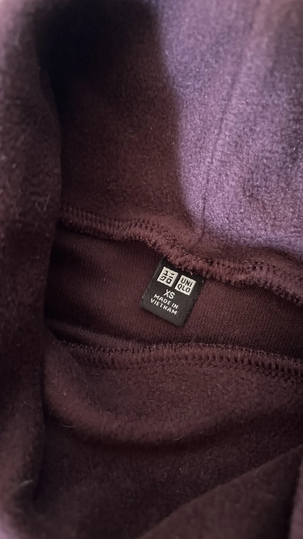 Image for Uniqlo Heattech Purple Fleece