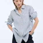 Thumbnail for Blue striped linen shirt