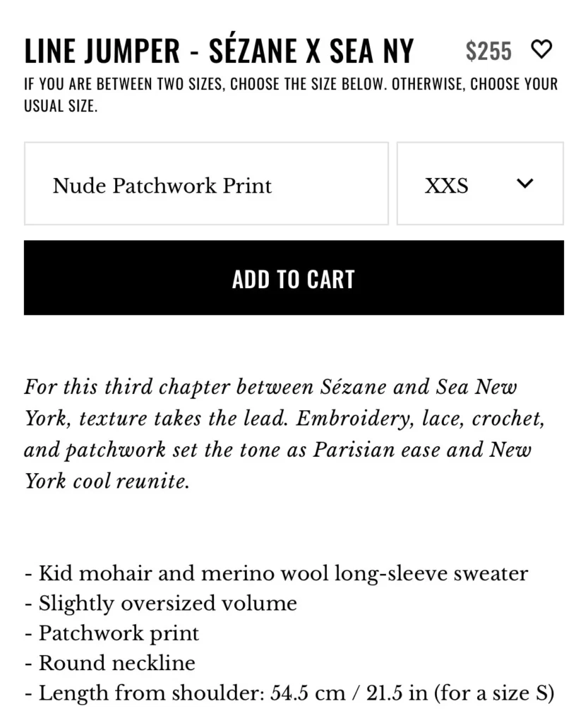 Image for Sézane x SEA NY Women’s Line Jumper XXS